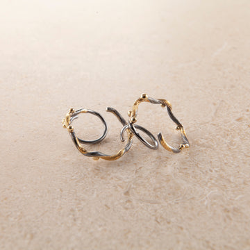 Tallulah silver hoops small