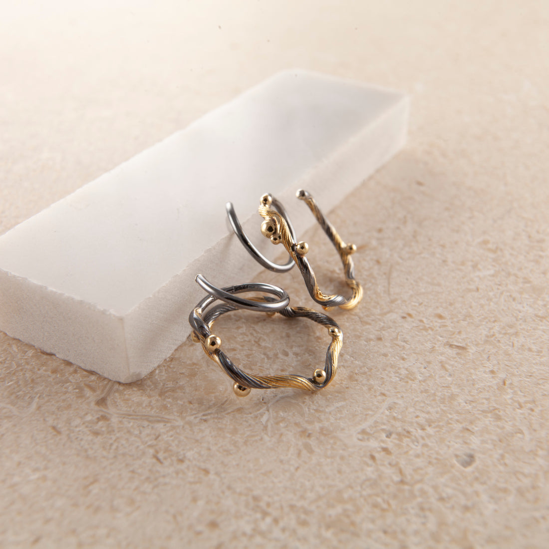 Tallulah silver hoops small