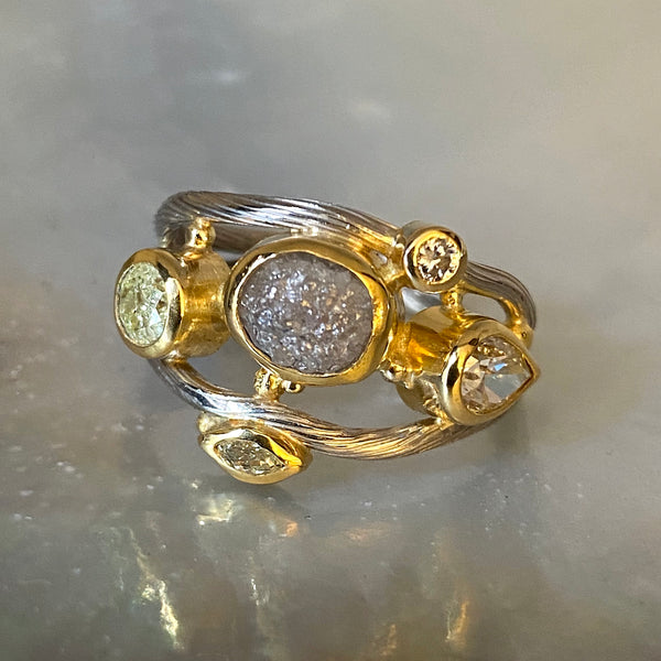 Dobbelt Seafire Guld Ring 