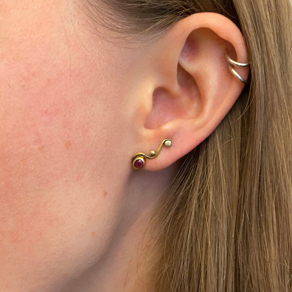 Seafire Silver Earrings