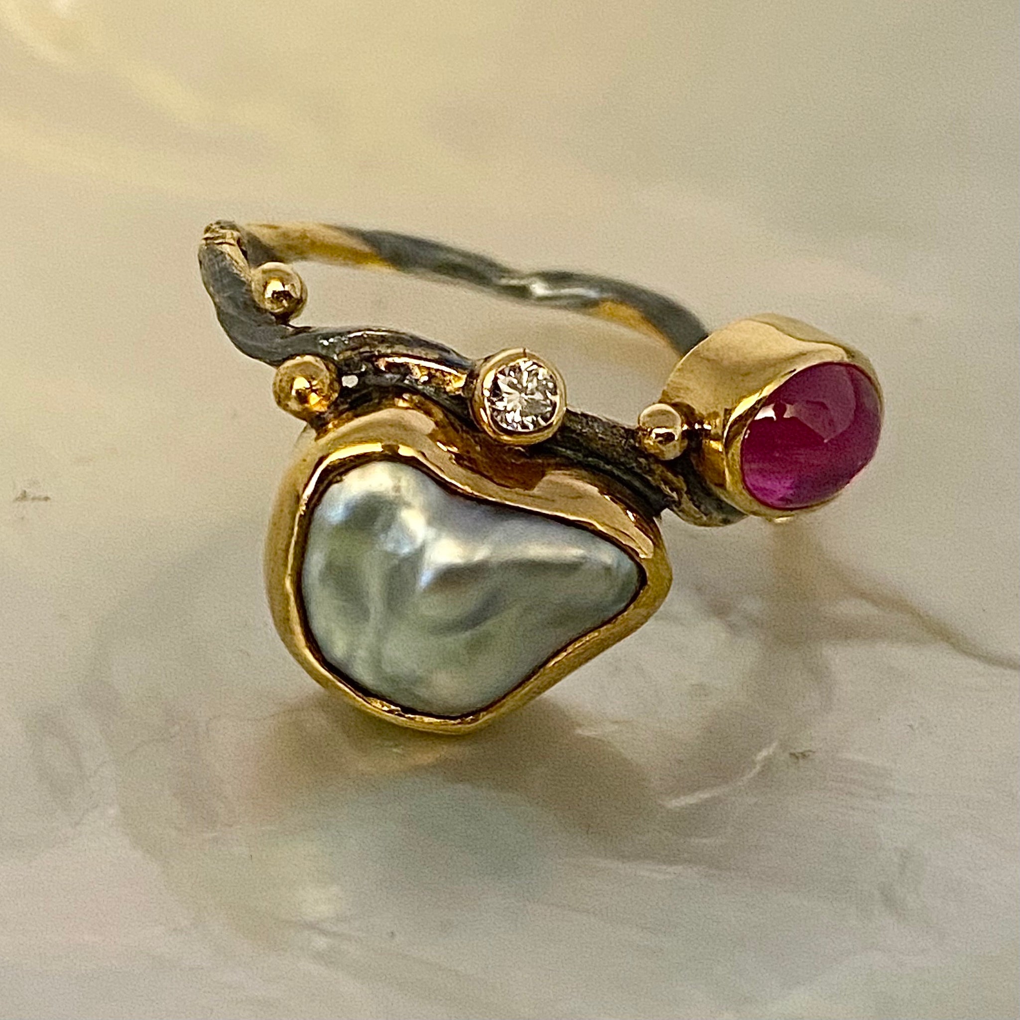 Seafire Silver Ring