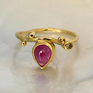 Seafire Gold Tip Ring